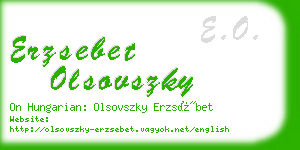 erzsebet olsovszky business card